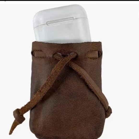 Hide and Drink Leather Mini Medieval Pouch Keychain, coin bag, ren faire - Picture 5 of 7